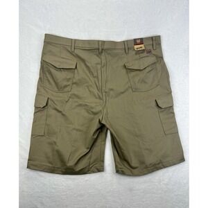 Red Kap Mens Cotton Cargo Shorts Khaki Industrial Work Uniform PC86KH0 NWT 46x12